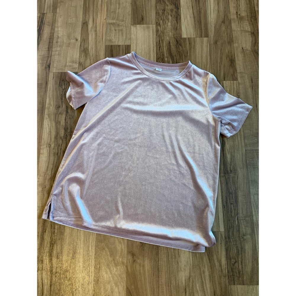 Pink velvet tee